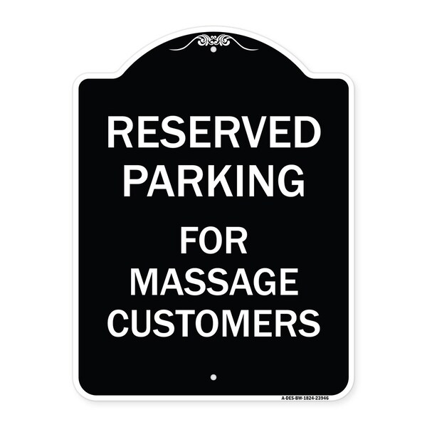 Signmission For Massage Customers Heavy-Gauge Aluminum Architectural Sign, BW-1824-23946 A-DES-BW-1824-23946 - main